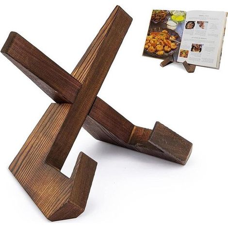 Soporte para carteles y expositores - Soporte de madera para marcos de fotos y libros - Caballete de mesa decorativo para exposiciones (1/5)