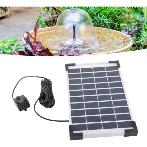 Fontaine solaire SF030 avec pompe à eau, 5 W, 175 x 275 mm, 6 buses, hauteur de jet maximale 75 cm. Convient pour les jardins, les bassins, les piscines, les aquariums et les bassins d'eau, en extérie (1/5)