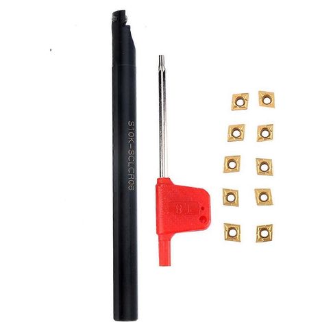 S10KSCLCR06 Drehmeißelhalter 10 Stück CCMT060204HM YBC251 Wendeschneidplattenschlüssel