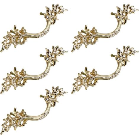 tiradores de puerta vintage para armario, estilo retro, para decorar cajones, cómodas, armarios, muebles, etc. (dorados) (1/4)