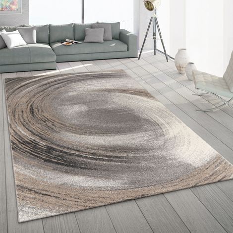 Paco Home Alfombra Salon De Habitacion Pelo Corto Abstract Vintage Dibujo Geometrico Gris 200x290 cm