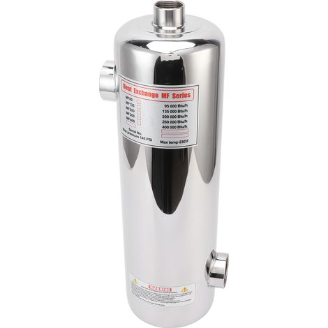 Échangeur de chaleur de piscine 60 kW, thermostat de spa, chauffage de piscine à circulation, équipement de chauffage (1/5)