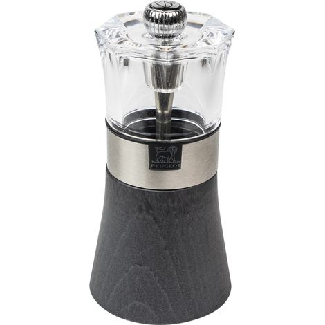 Moulin à sel Peugeot Oslo gris anthracite 12 cm bois inox (1/4)