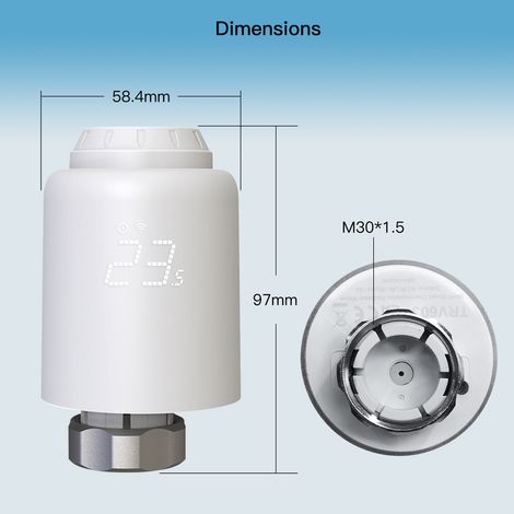 Eosnow Für Tuya Zigbee Thermostatische Kühlerventile intelligenter drahtloser Mobilephone App Control Heime Heizung Thermostat Temperaturregler