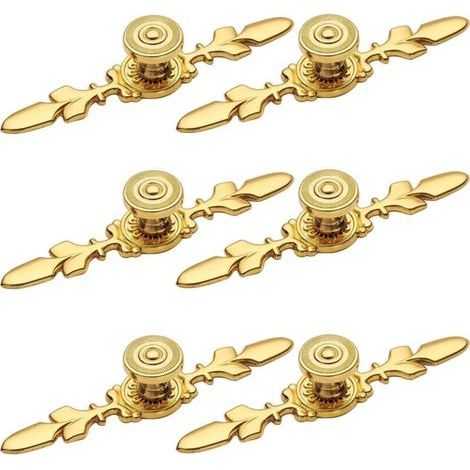 CSPARKV 6 Pièces Poignee Meuble Dorée Bouton Meuble Bouton de Porte Poignée Meuble Poignet de Porte Cuisine Poignee de Meuble Vintage Poignée de Tiroir à Armoire Boutons de Portes de Cabinet avec Vis (1/5)