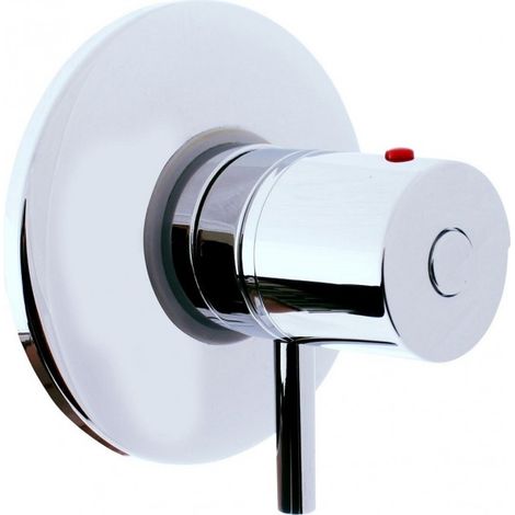 Mitigeur douche encastrable thermostatique en laiton chromé (1/2)