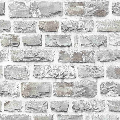 A.S. Creation Elements 361403 Vliestapete Steinoptik 0.53 m x 10.05 m Grau (1/5)