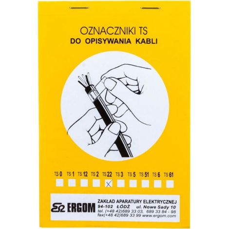 Marcador manual TS 22 blanco E04ZP-02010101000 /280 unidades/