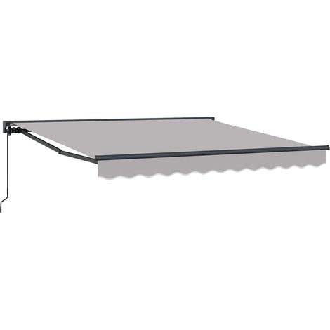 Einziehbare Markise Hellgrau 300x250 cm Stoff vidaXL (1/5)