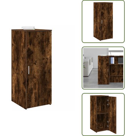 Armario de madera de ingeniería - vidaXL Armario de madera de ingeniería roble ahumado 40x45x103,5 cm - Armario de madera ahumada