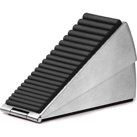 Butée de porte robuste, haute et large, pour le bas de porte. Cale de porte adaptée à toutes les portes lourdes (lot de 2). (1/5)
