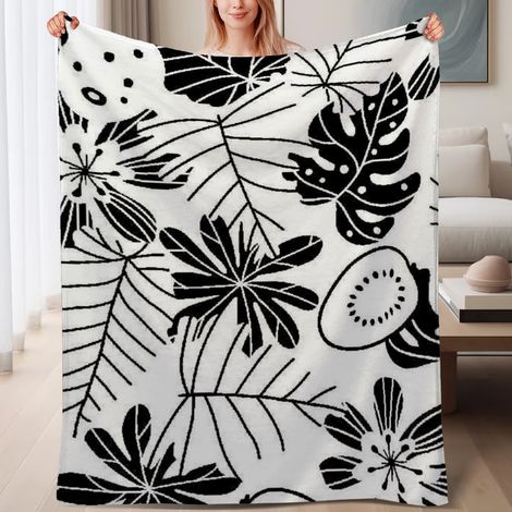 Couverture de lit en polaire, douce et chaude en microfibre chaude pour le printemps, décoration de chambre à coucher, cadeau parfait pour femmes et hommes, 6080 pouces (1/4)