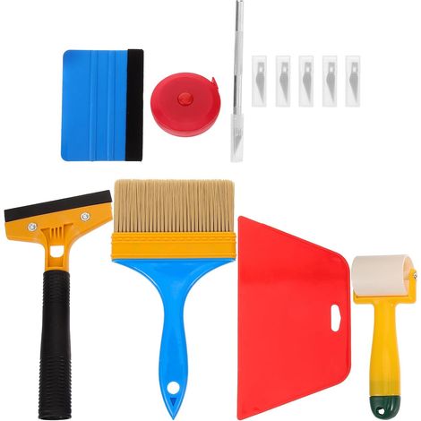 Kit de 12 rouleaux et spatules pour lisser le papier peint (1/5)
