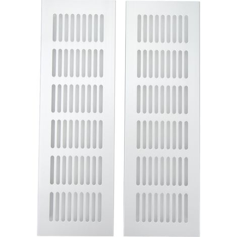 Grille d'aération en alliage d'aluminium argenté, dissipateur de chaleur pour armoire, placard, camping-car, 80x250mm/3.14x9.84in (1/5)