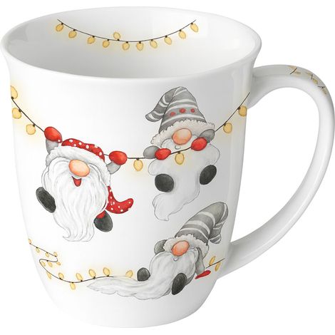 Mug en porcelaine fine nains barbus