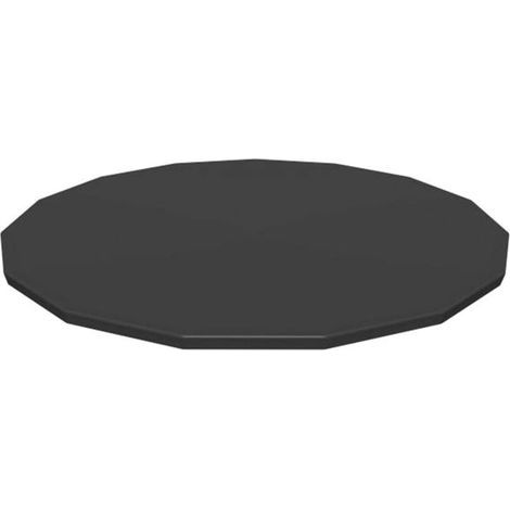 ALLIANDIS Couverture de piscine ronde, couverture de piscine à cadre pour piscine hors sol, protection imperméable pliable pour piscine extérieure de complexe, diamètre 108 cm (1/4)