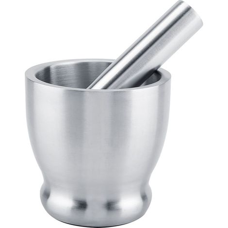 et pilon en acier inoxydable pour broyer haricots ail épices (1/4)