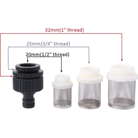 (B-Set) Raccord rapide de 16 mm pour tuyau d'arrosage avec filtre intégré, compatible avec les systèmes d'arrosage automatiques et les pompes à eau. (1/5)