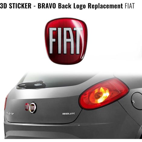 Adesivo Fiat 3D Ricambio Logo per Bravo - Colore: COLOR - Confezione: POSTERIORE