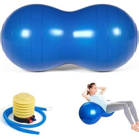 Ballon Peanut - 90 x 45 cm - Antiexplosión - Para Terapia Física Niños Y Adultos - Yoga Rehabilitación - 1 Unidad (1/5)