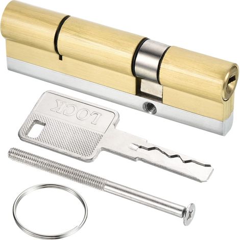 32.5/67.5 (100mm Globale) Européen Double Serrure Cylindre, Porte Cylindre Serrure avec 8 Clés pour Bois Portes, Aluminium Portes (1/5)