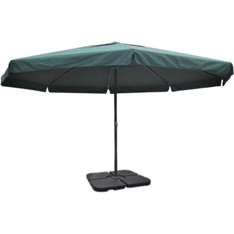 Maison Exclusive - Ombrellone da Giardino in Alluminio con Base Portatile Verde