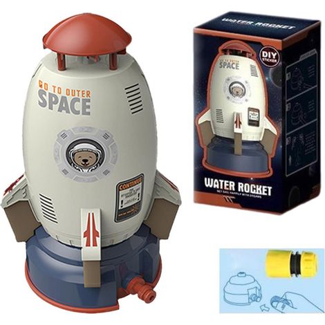 Arroseur fusée volante, arroseur spatial, jeu rotatif pour enfants Z0L2Blanc, raccords sans eau (1/5)