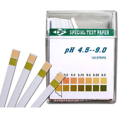Bandes pH 100 pièces, papier tournesol indicateur, échelle 4,5-9, testeur d'acidité universel, contrôle qualité eau aquarium et boisson (1/5)