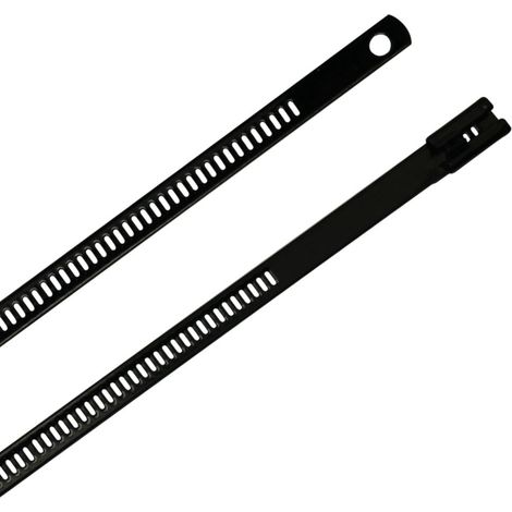 Serre-câble RS PRO Noir en Acier Inoxydable 316, 225mm x 7 mm