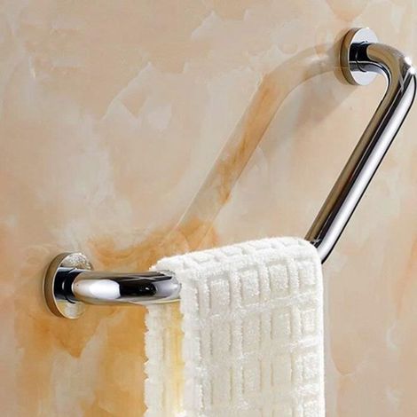 45cm Barre d'Appui Douche de securite de soutien poignee Porte-serviettes pour Salle de Bain Baignoire 304 Inox (1/4)