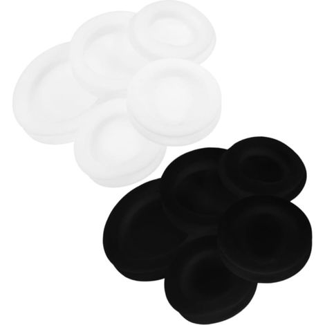 10 bouchons ronds en caoutchouc tirelires blanc tailles 25 mm (1/5)