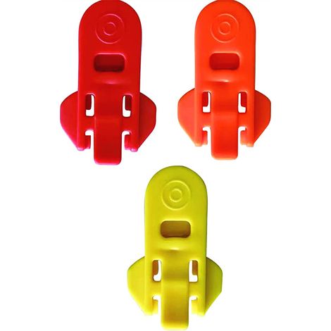Ouvre-scellant à canon anti-poussière manuelle (rouge + orange + jaune) 3 pièces (1/5)