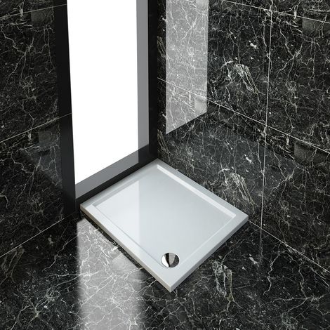 ELEGANT Rectangular 900 x 760 x 40 mm Tray for Shower Enclosure Cubicle + Waste Trap (1/5)