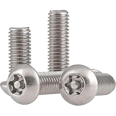 Vis à tête bombée Torx, vis à métaux à tête ronde, vis en acier inoxydable, M6 x 45 mm, lot de 10 (1/5)