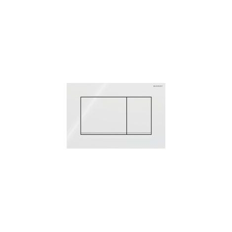 Geberit Sigma20 (ehemals Sigma30) eckige Betätigungsplatte für Zweimengenspülung: weiß, chrom glänzend (115.883.KJ.1)