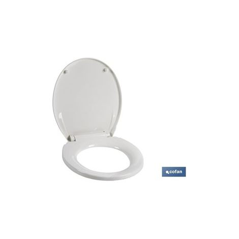 COFAN tapa wc  40.4 x 35.6 cm , Tapa WC para inodoro fabricada en polipropileno blanco, que proporciona una mayor resistencia y durabilidad frente al uso. Gracias a su diseño permi (1/5)