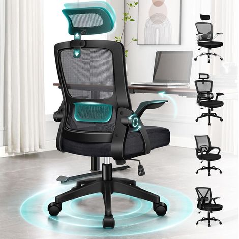 Ergonomischer Bürostuhl Home-Office Netzstuhl mit Lordosenstütze (1/5)