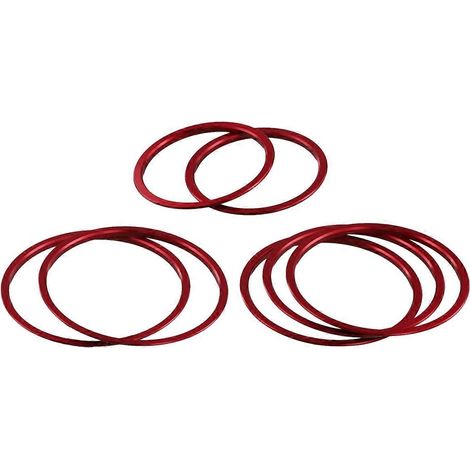 Lot de 7 anneaux de finition rouges pour grilles d'aération extérieures de climatisation Mercedes-Benz Classe C 2015 W205 C180 C200 (1/5)