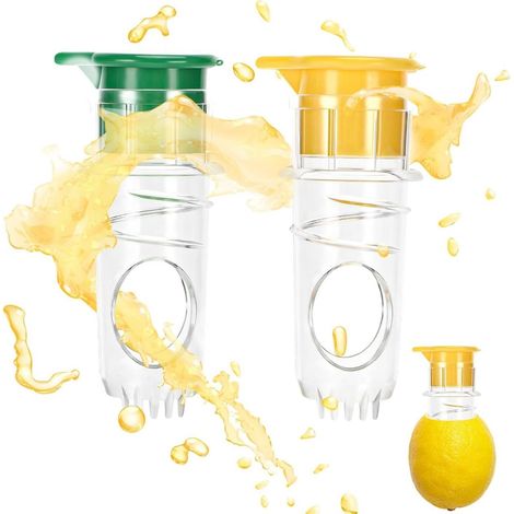 Citrus Press - Manuel - Spiral Design - For Oranges Lemons Limes Grapefruits - BPA-Free Plastic - 2 Pieces (1/5)