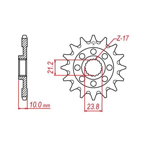 Pignon Rm-Z 450 2013 - 520 - 14 Dents -