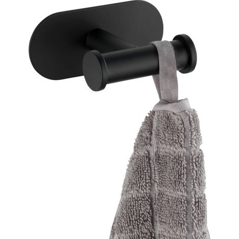 Fackelmann 61248 Crochet de porte, crochet porte manteau, crochet porte serviette, porte serviette salle de bain, porte manteau pour porte, Plastique, 12,3 x 15,5 x 2,5 cm