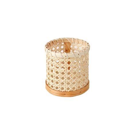 Lot de 2 baguettes en rotin, paniers de rangement artisanaux pour cuillères, porte-pinceaux, organiseur de stylos, vase, décoration pour la maison, le bureau et la cuisine (1/2)