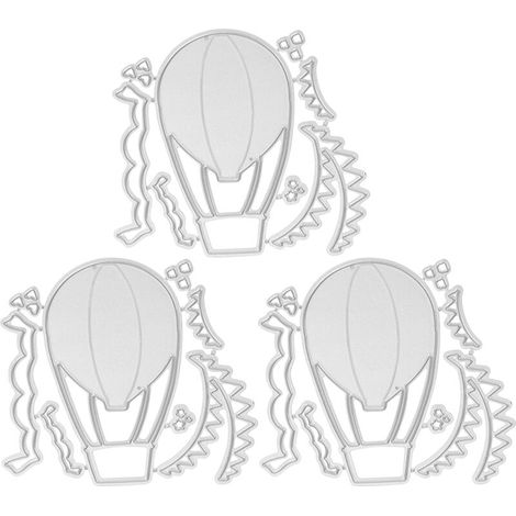 3-teilige Stanzformen aus Kohlenstoffstahl für Ballons zum Selbermachen von Scrapbooking-Karten (1/5)