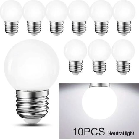 Pack of 10 E27 3W High Brightness 220V LED Bulbs for Indoor Lighting - AquaForge (1/5)