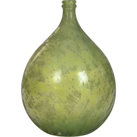 Vase vert en cristal recyclé effet vieilli style cottage - vert vieilli cristal recyclé (1/4)