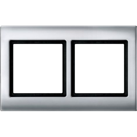 MERTEN 400260 PLAQUE DE FINITION AQUADESIGN, 2 POSTES, ALUMINIUM