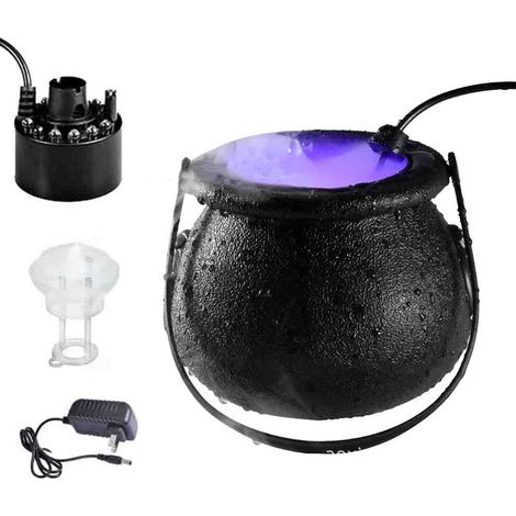 Chaudron de Sorcière Halloween avec 12 Lumières LED Changeantes - Décoration Fête, Intérieur et Extérieur (1/5)