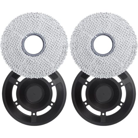 Lingettes avec plaques de rechange pour robot aspirateur Ecovacs Deebot X2 Omni (noir) (1/4)