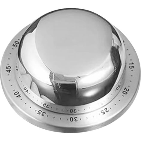 Minuteur Cuisine Mécanique Magnétique en Acier Inoxydable, Outil D’Apprentissage pour Garçon et Filles et Minuterie de Bureau (1/5)