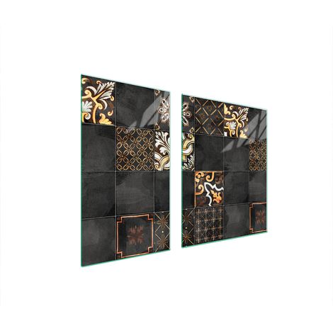 PLATO DE VIDRIO Y TABLA DE CORTAR 100x52 MOSAICO (1/5)